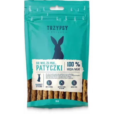 Trzypsy Patyczki z królika 70g