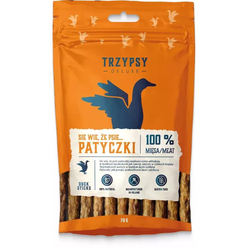 Trzypsy Patyczki z kaczki 70g