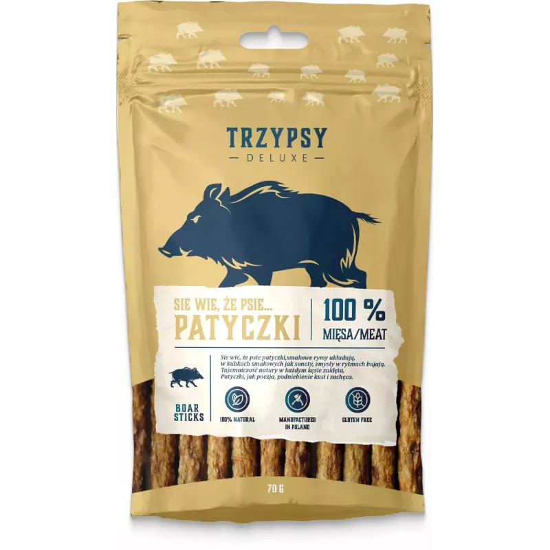 Trzypsy Patyczki z dzika 70g