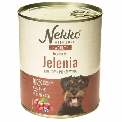 Nekko karma mokra adult jeleń, jagody, pokrzywa 800g