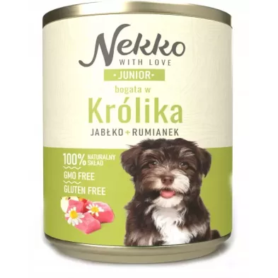 Nekko Junior królik jabłko rumianek  800g