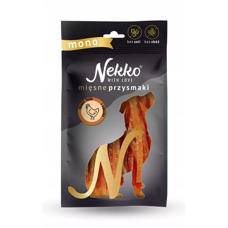 Nekko Mono miękkie paski z kurczaka 80g