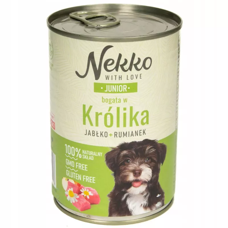 Nekko Junior królik jabłko rumianek 400g