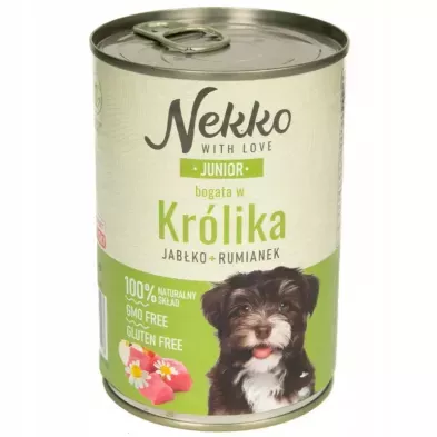 Nekko Junior królik jabłko rumianek 400g