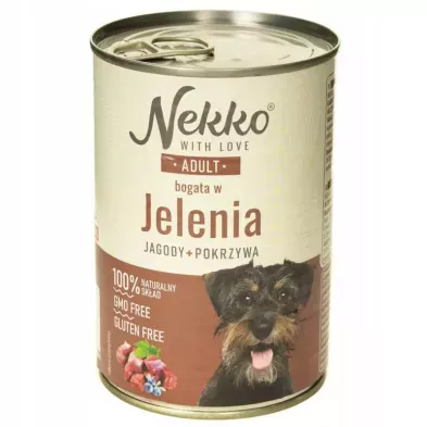 Nekko Adult  jeleń jagody pokrzywa 400g