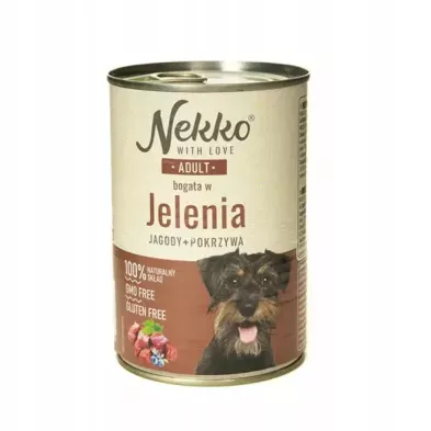 Nekko Adult  jeleń jagody pokrzywa 400g