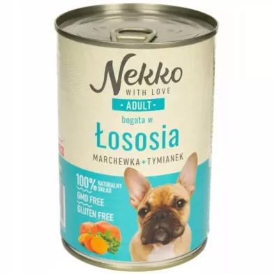 Nekko Adult karma dla psa łosoś marchewka 400g