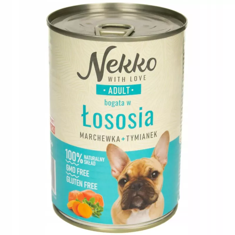 Nekko Adult karma dla psa łosoś marchewka 400g Nekko Adult karma dla psa łosoś marchewka 400g
