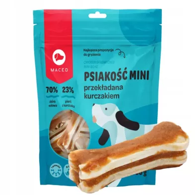 Maced Gryzak kość przekładana kurczakiem 10cm 500g