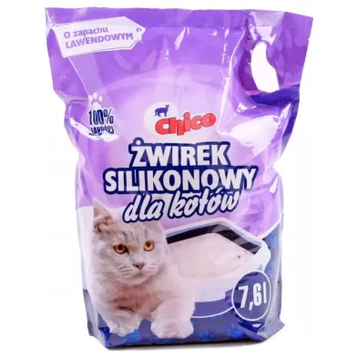 Chico żwirek silikonowy dla kota lawendowy 7,6L