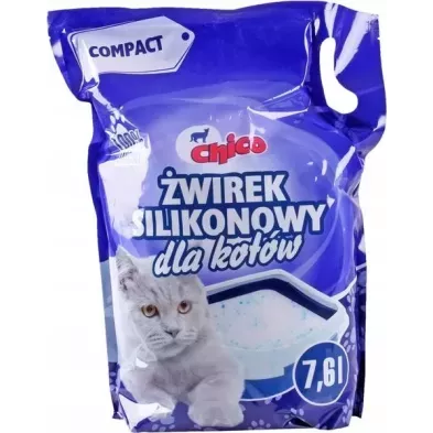 Żwirek Silikonowy dla kota compact naturalny 7,6L