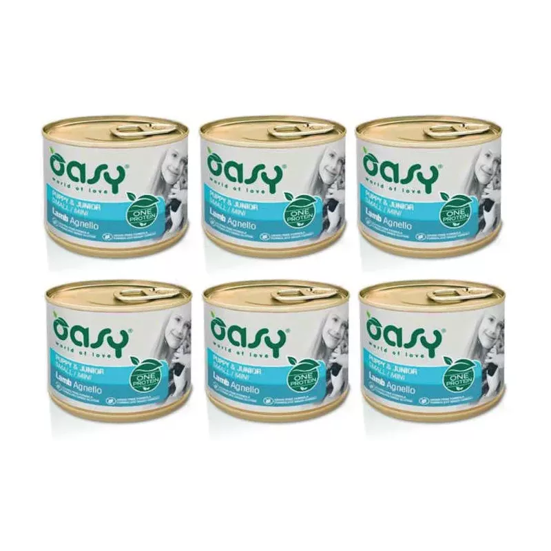 Oasy  Oneprotein puppy mini junior jagnięcina 6x200g