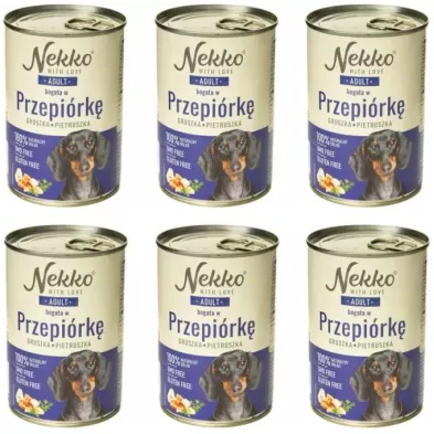 Nekko Adult przepiórka gruszka 6x400g