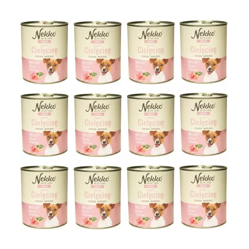 Nekko Junior cielęcina cukinia moringa 12 x 800g Nekko Junior cielęcina cukinia moringa 12 x 800g