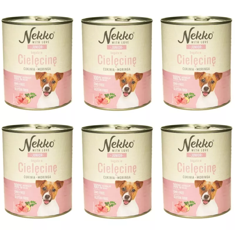 Nekko Junior cielęcina cukinia 6 x 800g Nekko Junior cielęcina cukinia 6 x 800g