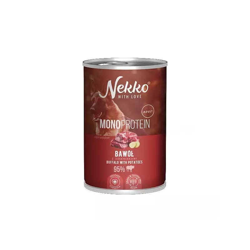 Nekko Mono Adult Bawół z ziemniakami 400g