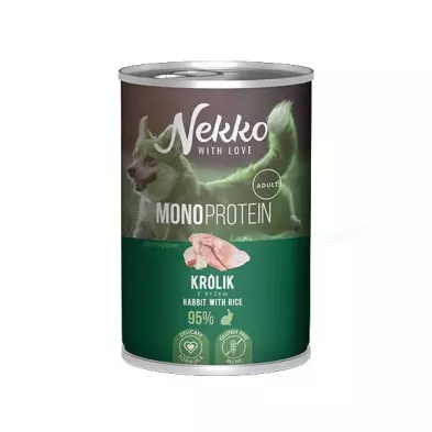 Nekko  Mono Adult Królik z ryżem 400g