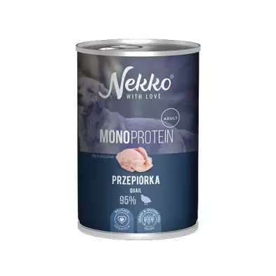 Nekko Mono Adult Przepiórka 400g – Pełnoporcjowa Karma dla Dorosłych