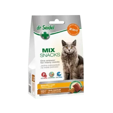 MIX 2w1 smakołyki NA PIĘKNĄ SIERŚĆ & MALT DLA KOTÓW