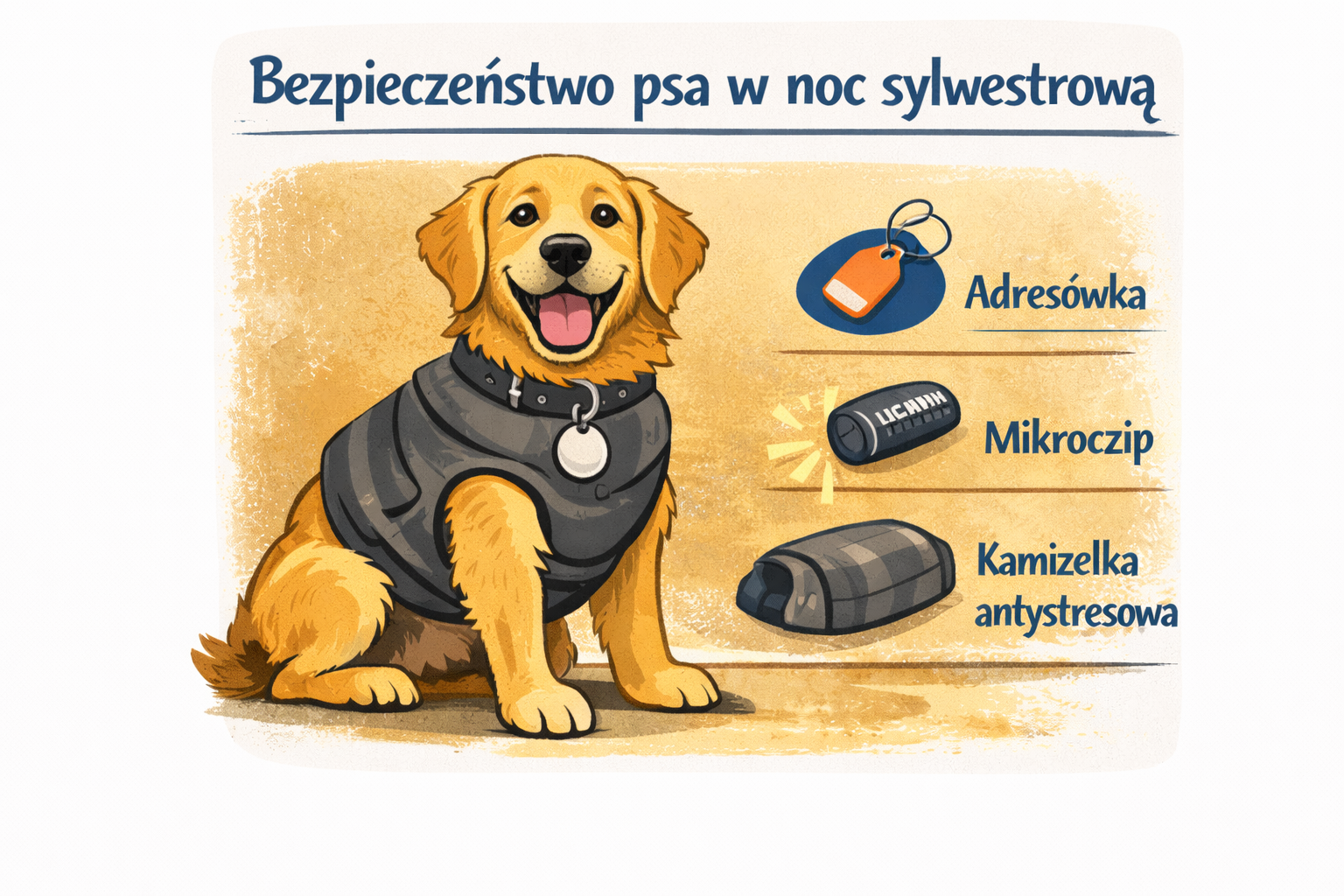 jak uspokoić psa w sylwestra